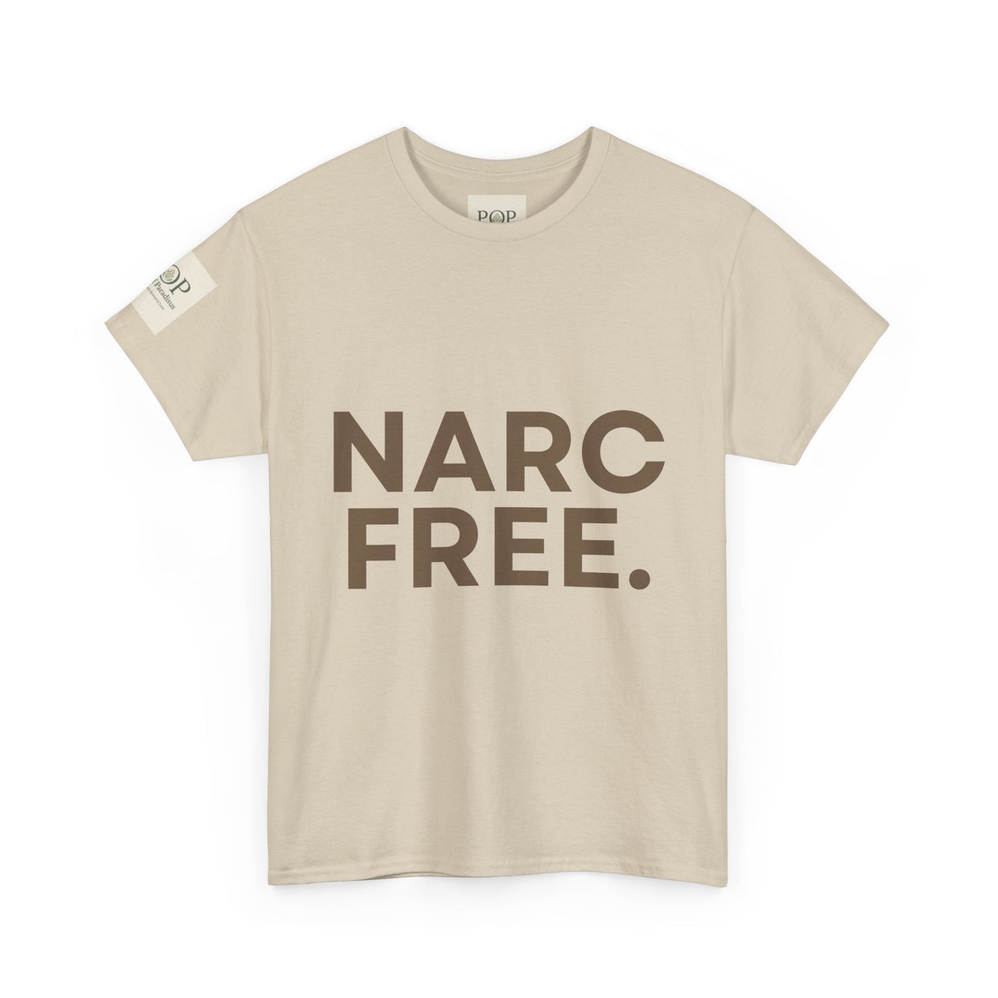 Narc Free Unisex Heavy Cotton Tee, Casual Wear, Gift for Friends, Statement T-Shirt, Everyday Comfort, Unisex Apparel