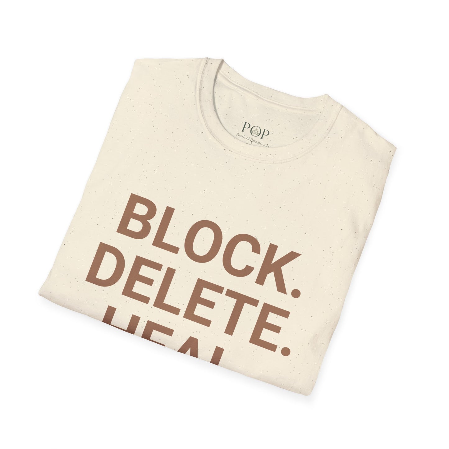 Inspirational Healing T-Shirt | Block Delete Heal Repeat | Unisex Softstyle Tee | Motivational Gift | Self-Care Apparel, Casual Wear, [...]