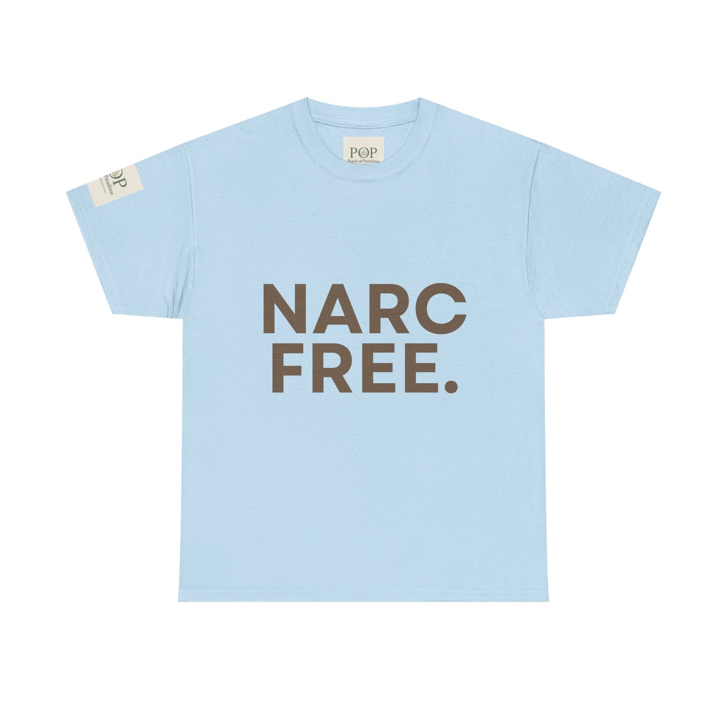 Narc Free Unisex Heavy Cotton Tee, Casual Wear, Gift for Friends, Statement T-Shirt, Everyday Comfort, Unisex Apparel